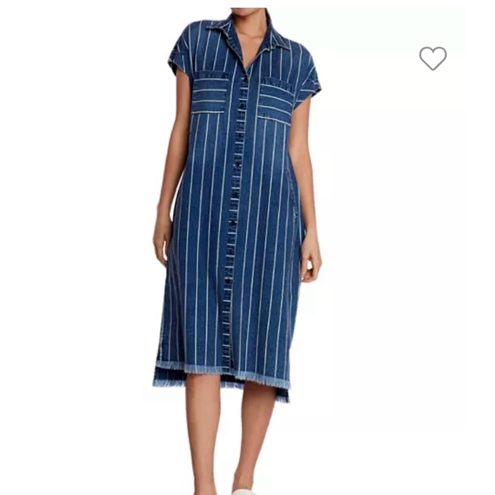 Denim buttondown shirt dress - Picture 4 of 10